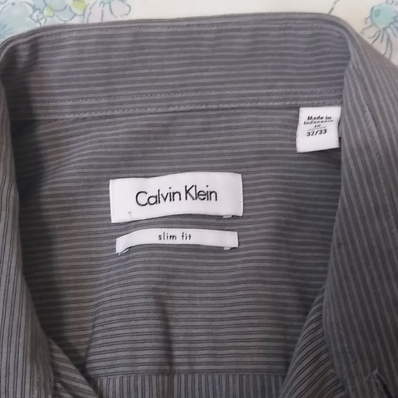 Calvin Klein in Men's slim fit long sleeves Sz 15 - Picture 6 of 6